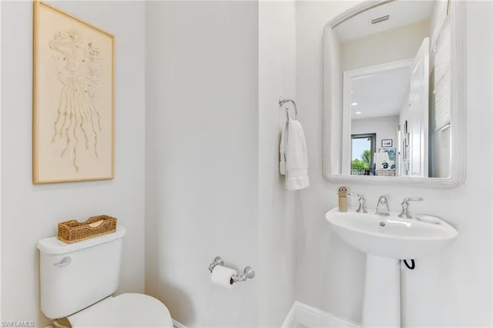Upstairs powder room