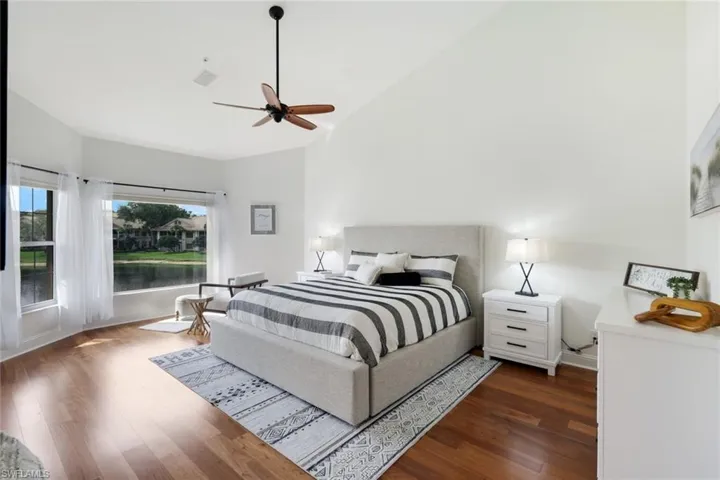 Massive Master Bedroom with "High" ceilings.  You will be mesmerized the moment you enter -- stunning views from every window!