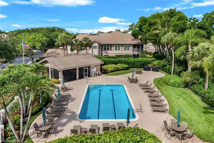 This lovely pool area is where you will want to spend your lazy Florida winter days.