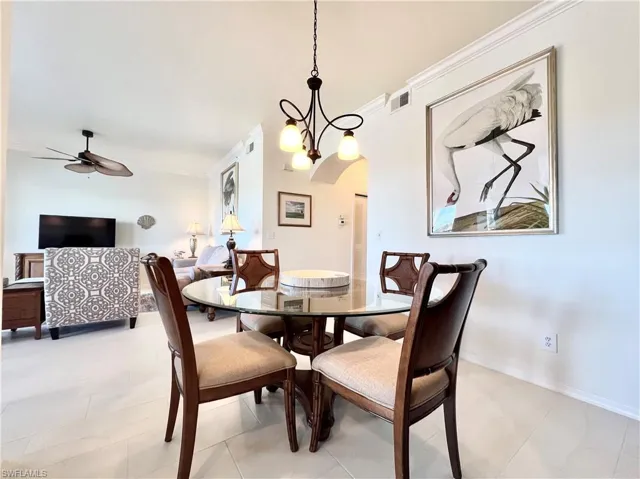 Dining area can be used as second sitting area or office space