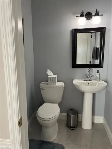 First floor half bathroom