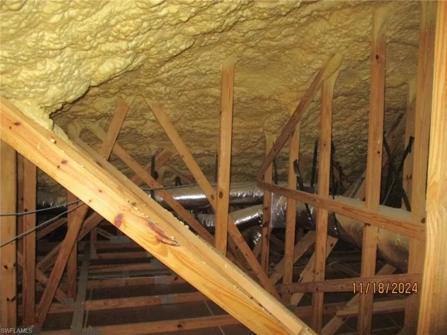 View of unfinished attic