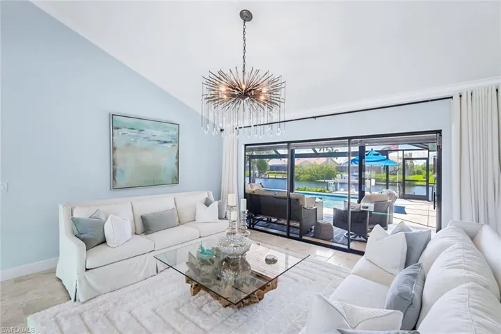 Formal living room overlooking poo