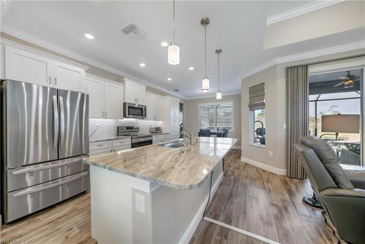 STAINLESS STEEL APPLIANCE PACKAGE, HUGE KITCHEN ISLAND