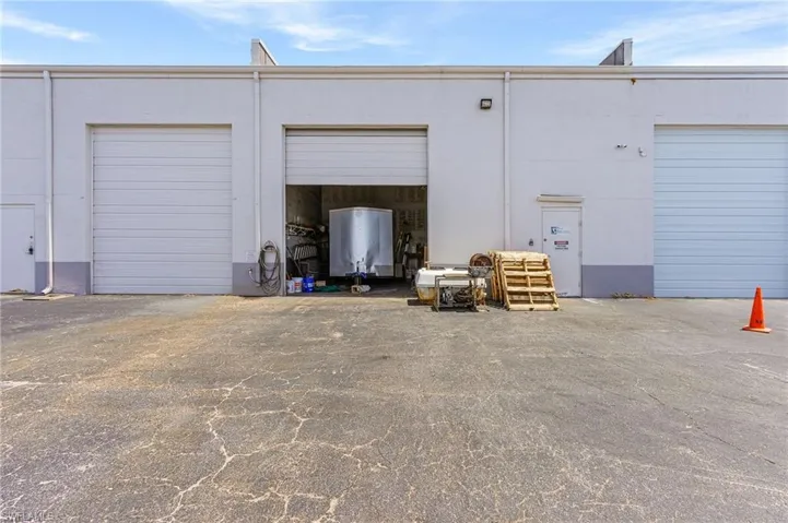 View of Overhead Door into Bay