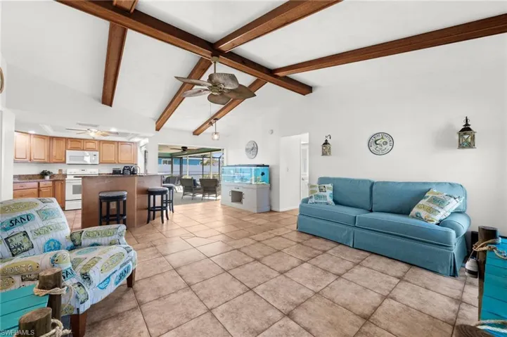 Soaring Vaulted Ceiling in the Family Room