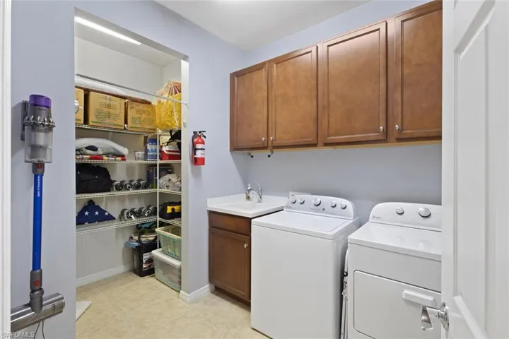 Extra storage in the laundry room