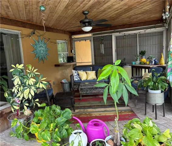 Covered and screened lanai, off pool deck.. an oasis