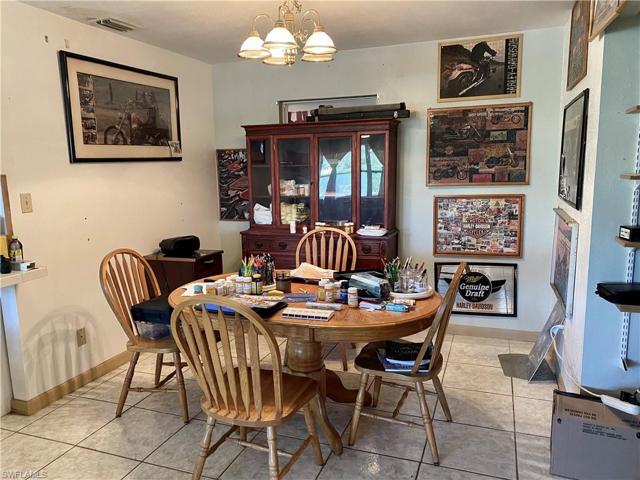 A spacious dining room is 14' x 11'
