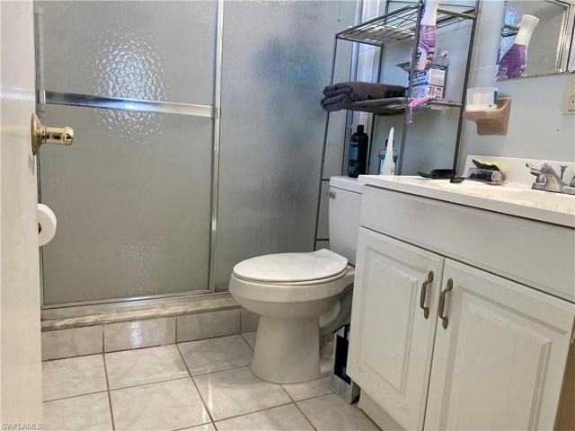 Master bathroom with an easy access stand-up shower