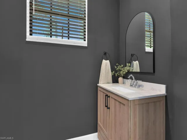Bathroom featuring vanity