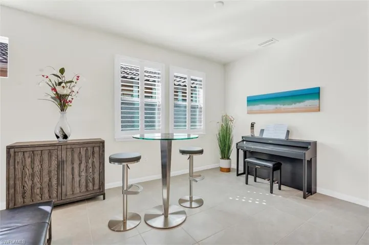 Plenty of space for a large dining set.