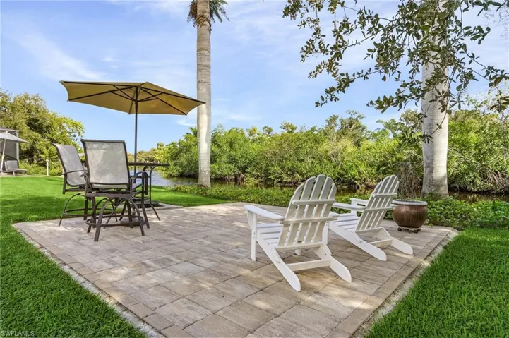 Patio with a water view!