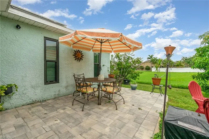 View of patio featuring outdoor dining space