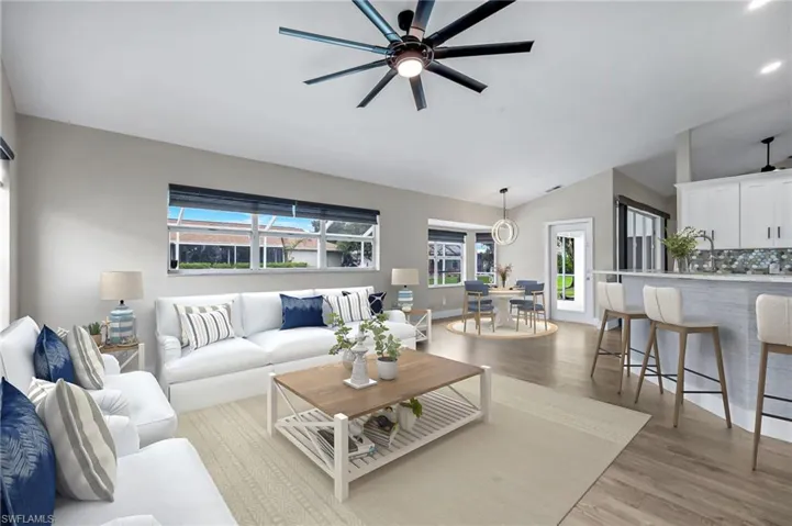 Virtually Staged Family and Breakfast Bar