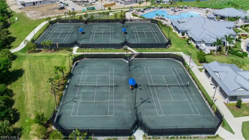 Bird's eye view of a pool