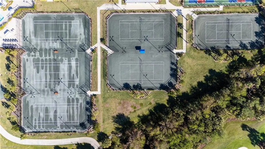 Birds eye view of property