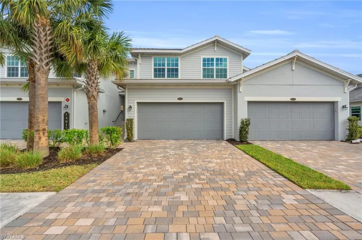 View of front of home featuring a garage