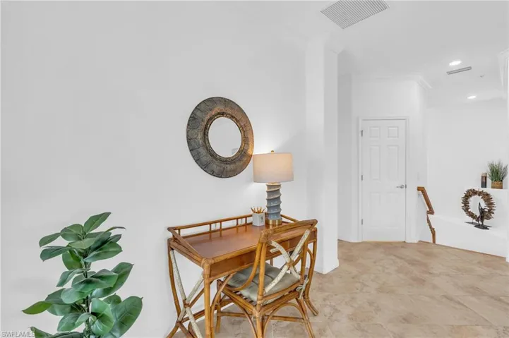 Office space featuring crown molding