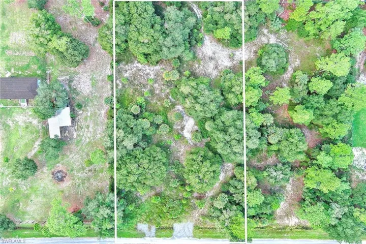 View of property location with a heavily wooded area