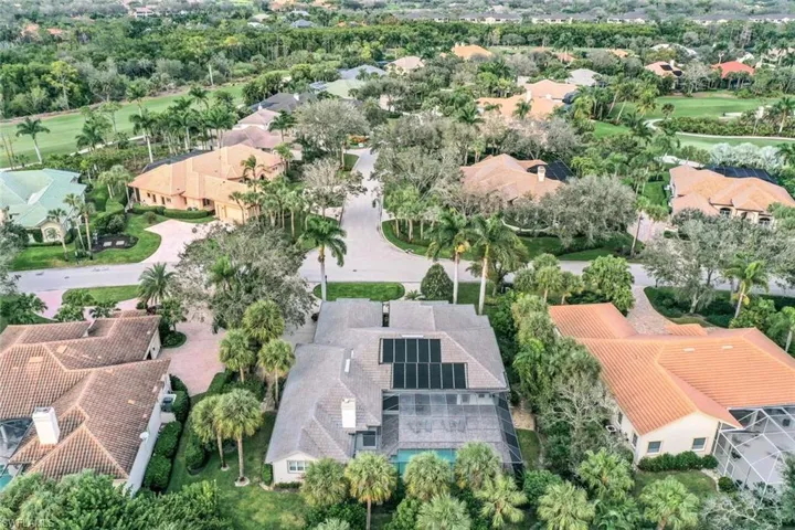 Aerial view of rear of home.