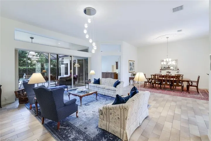 Formal living and dining area as you enter the home.