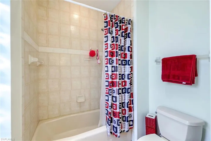 Jack and Jill bathroom located between first and second guest bedrooms.