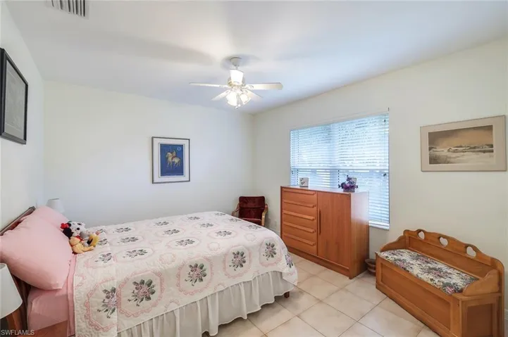 Guest bedroom on opposite side of family room.
