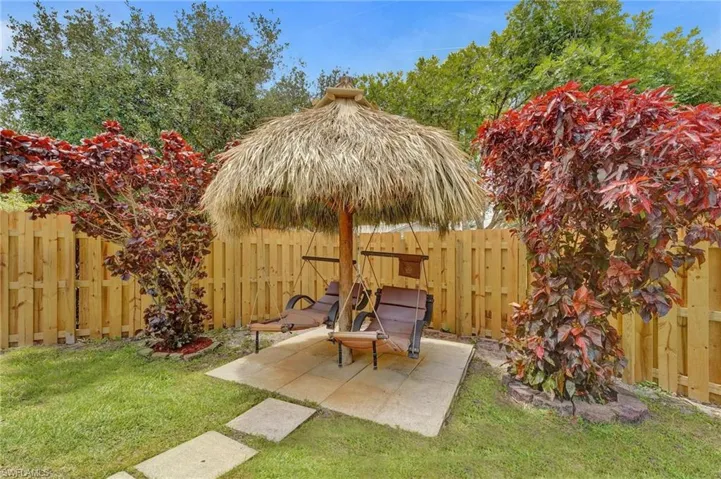 View of yard featuring a patio