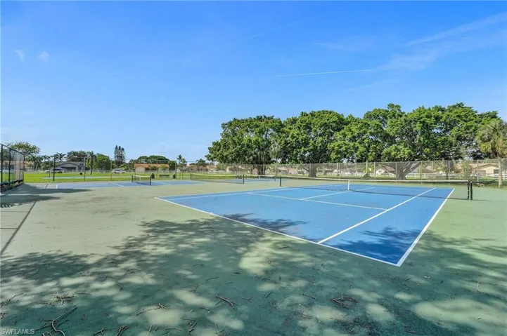 View of tennis court