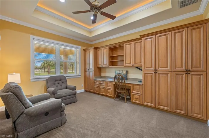 Custom Built Cabinets in Flex Room