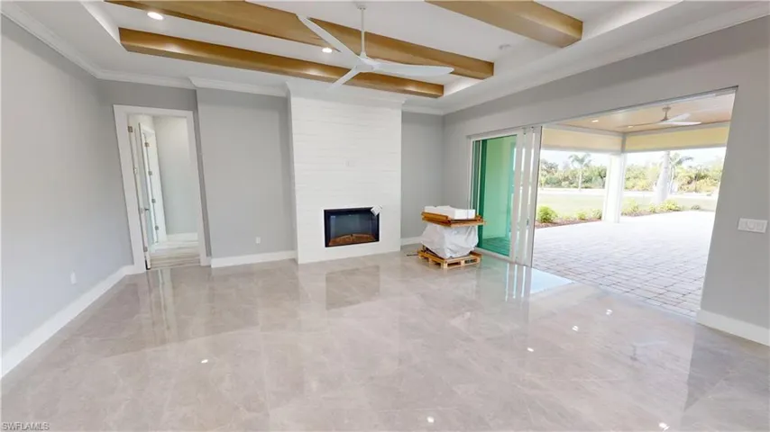 Great room with fireplace