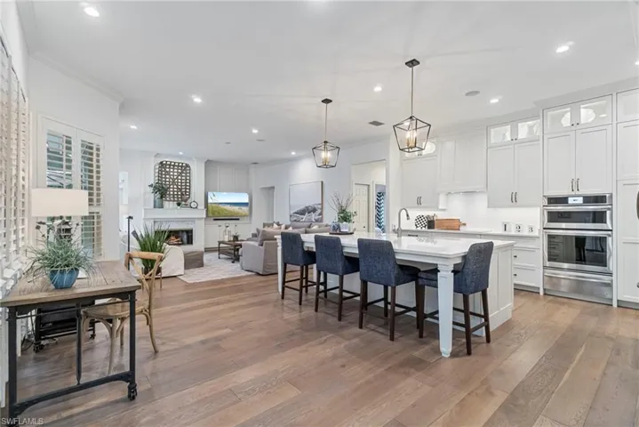 Custom kitchen with large center island
