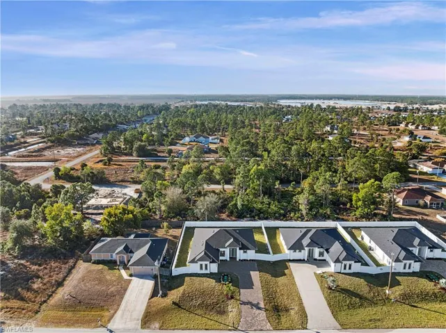 Aerial view of residential area