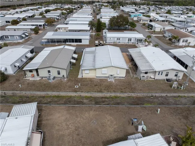 Aerial view of residential area