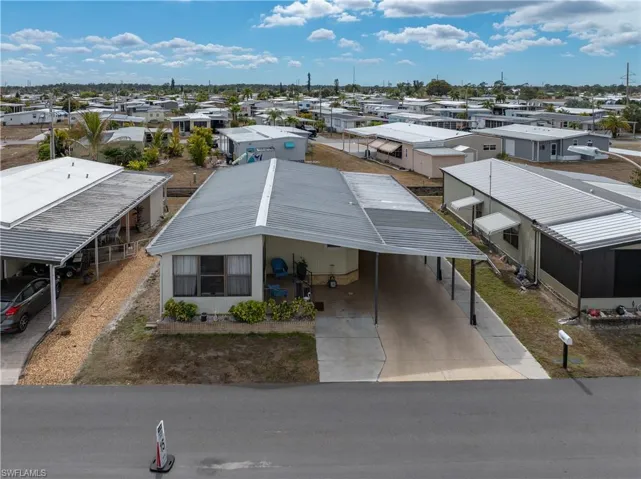 Aerial view of residential area
