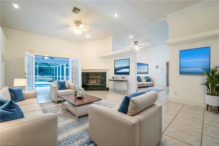 Virtually staged living room.