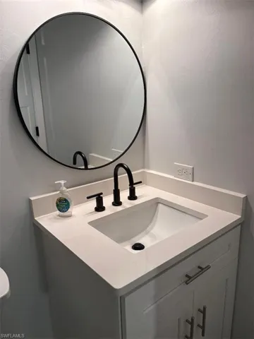 Bathroom featuring vanity