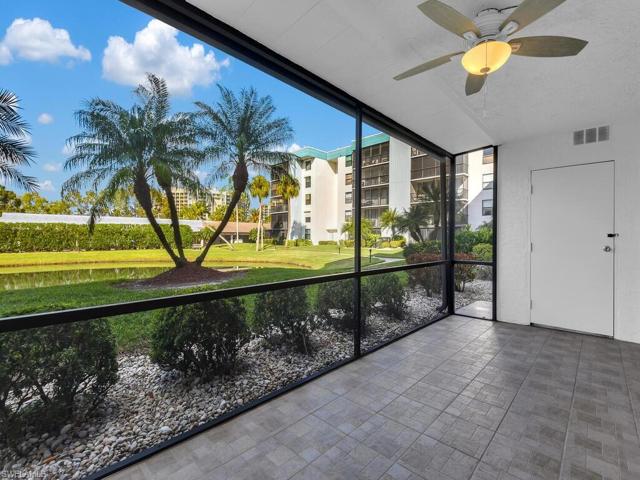 Large Tiled Lanai with Storage Closet