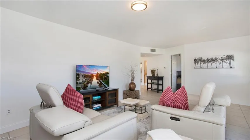 View of tiled living room