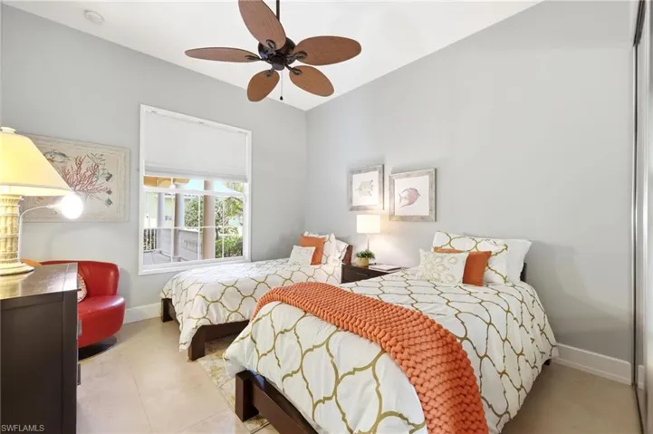 Guest bedroom with two twin beds