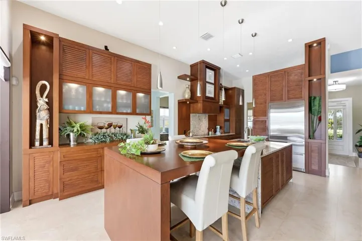 Total View of the Dream Kitchen with Sub Zero Fridge