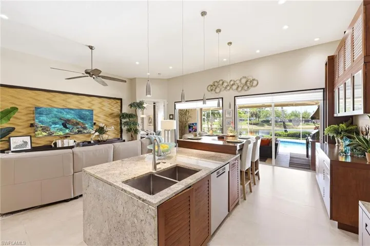Open Room Concept with Kitchen and Living Space