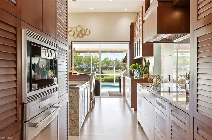 Wolf Micro and Oven Appliances throughout the Kitchen and plenty of cabinet space