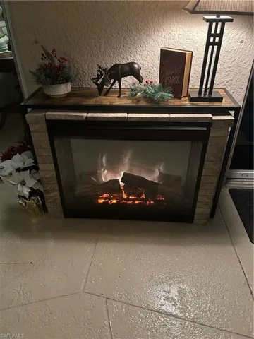 Cozy outdoor fire place