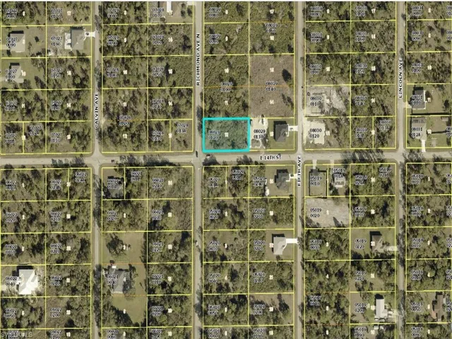 Map / location with property parcel outlined