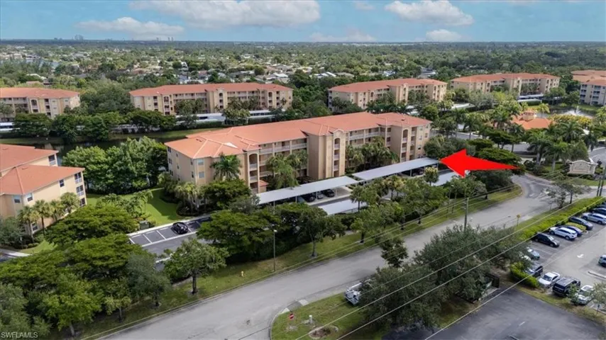 Drone / aerial view of apartment complex