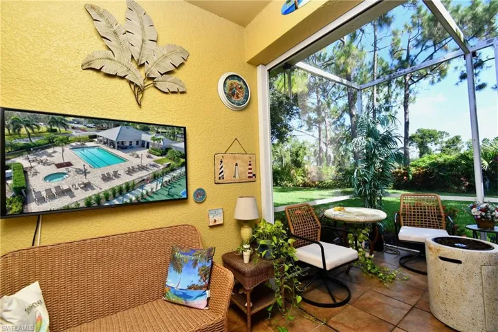 Hurricane shutters protect the under truss lanai