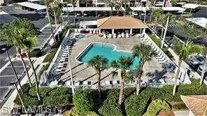 Bird's eye view of a pool area