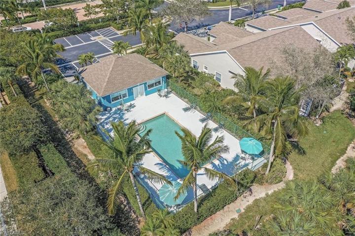 aerial of community pool